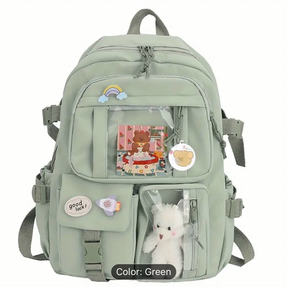 NWT AD Girl’s School Backpack. Young Ladies College Laptop Backpacks 16” Green